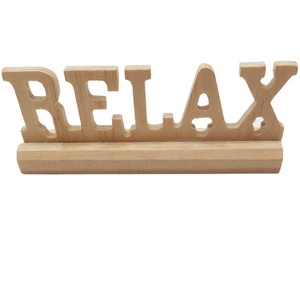 Panneau de lettres en <span class=keywords><strong>bois</strong></span>, décoration de maison en <span class=keywords><strong>bois</strong></span>, lettres de relaxation, offre spéciale, - Product Image 1