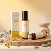 Huiles essentielles biologiques mélangées à base de plantes, étiquette privée OEM ODM, huile de massage, huile essentielle en flacon à bille métallique