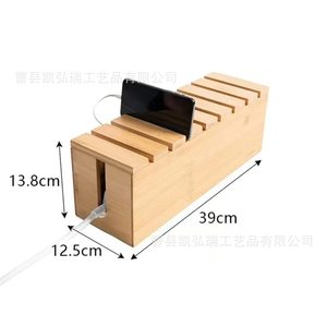 Caja de conexiones de madera maciza transfronteriza, caja de almacenamiento para regleta de enchufes, caja organizadora de cables de datos y enchufes para el hogar/oficina - Product Image 3