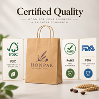 Sac shopping en papier personnalisé de luxe HONPAK avec logo, poignées torsadées, emballage de boutique, sac cadeau pour marque de mode