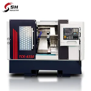 horizontal cnc metal lathe turning turn mill TCK6350 cnc lathe turning components With Live Tools