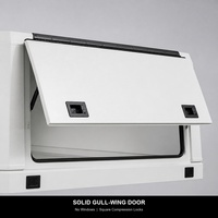 Portes latérales en métal blanc modulaires pour auvent de camion, vitres de confidentialité, porte arrière, feux stop LED, rails de toit