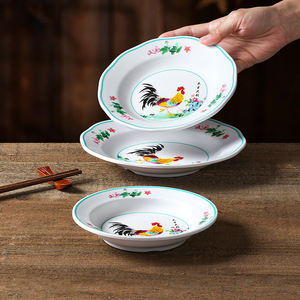 أطباق ميلامين للمطاعم التجارية الراقية، تصميم بسيط، آمنة للغسل في غسالة الأطباق، صحون طعام للمطاعم الصينية - Product Image 4