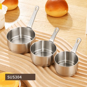 Pratica tazza di salsa 304 in acciaio inossidabile da 80ml per bistecca pepe nero formaggio Ketchup <span class=keywords><strong>Kebab</strong></span> BBQ condimento spezie di colore nero - Product Image 2