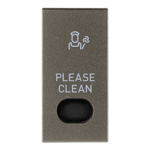 Bouton poussoir de toilette en métal avec icône « Veuillez nettoyer », 2,2x4,4x0,67 pouces, pour usage en toilettes - Product Image 1