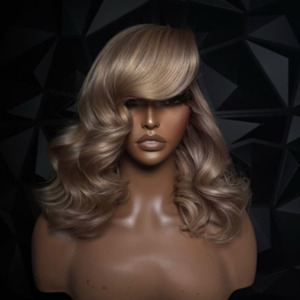 Perruques courtes bob en cheveux humains <span class=keywords><strong>blond</strong></span> cendré 613 en gros, fournisseur de perruques en dentelle HD 13x4 13x6 alignées sur la cuticule, cheveux humains - Product Image 1