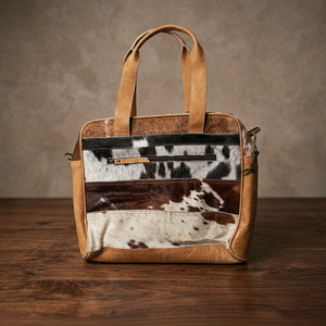 Bolso de Mano Tipo Clutch de Cuero Genuino para Mujer, Diseño Vintage con Rayas de Caramelo, Cierre de Cremallera, Ligero, Impermeable, Gran Capacidad (3L+), para Uso Diario - Product Image 2