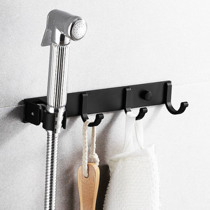 Crochet de salle de bain de <span class=keywords><strong>cuisine</strong></span> avec porte-<span class=keywords><strong>balai</strong></span> et vadrouille Porte-outils muraux pour placard/balcon Crochet à serviettes - Product Image 6