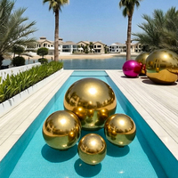 Ballon gonflable métallique doré, boule disco réfléchissante, grande sphère brillante pour la décoration d'événements en intérieur et en extérieur