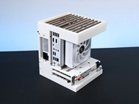 Boîtier ITX compact pour ordinateur de bureau avec vue sur la mer, compatible cartes mères 17x17/17x19, alimentation SFX, personnalisation frontale possible