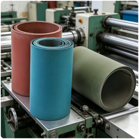 TEBAK Plaque de guidage PTFE verte/bleue résistante à l'usure pour machine de tournage CNC, feuille souple avec colle AB