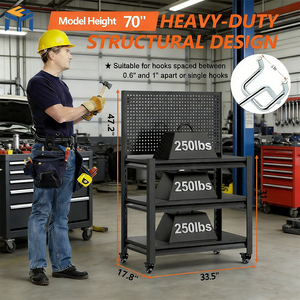 Stackable Wire Mesh <strong>Shelving</strong> with <strong>Plastic</strong> Bins, Modular Storage Rack System for Organized Parts Storage - Product Image 1