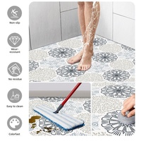 Carreaux de sol autocollants modernes personnalisés, design artistique hexagonal en PVC, antidérapants, imperméables, pour la décoration de la maison