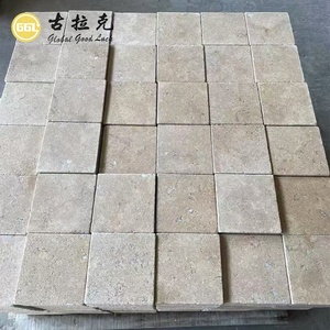 Baldosas de Piedra Caliza Beige Premium con Patrón Francés, Adoquines de Piedra Natural para Paisajismo, Borde de Piscina, Patio y Camino - Product Image 3