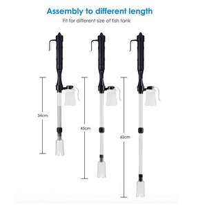 Chicos LD 09 Accu-aangedreven milieuvriendelijke plastic verstelbare krachtige aquariumsifon grindreiniger 20-60cm - Product Image 6