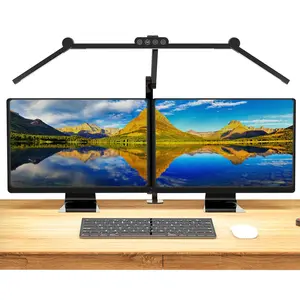 Candeeiro de mesa com led para escritório, computador de cabeceira, design luxuoso, criatividade, trabalho, leitura, estudo, iluminação de mesa sensível ao toque, ideal para quarto interno