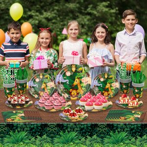 <span class=keywords><strong>Assiettes</strong></span> et serviettes sur le thème <span class=keywords><strong>de</strong></span> la jungle : Articles <span class=keywords><strong>de</strong></span> fête pour les fêtes d'enfants sur le thème <span class=keywords><strong>de</strong></span> la forêt - Product Image 4