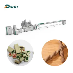 Thức ăn vật nuôi PELLET Máy làm Dog Snack đùn dây chuyền sản xuất