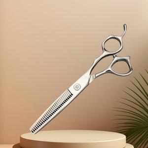 Tijeras de Peluquería con Diseño de Asta de Ciervo, 6 Pulgadas, Tijeras de Entresacar, Acero Inoxidable 440C, para Diestros, Uso en Salón de Belleza - Product Image 4