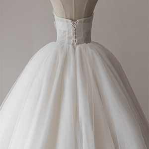 Jancember RL318 Gorgeous Strapless Lace-up Glitter Vestidos de novia de boda - Product Image 4