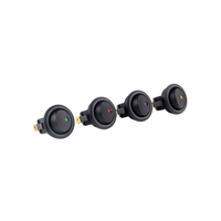 Interrupteur à bascule rond 12V 20A pour voiture, bateau, camion, avec LED bleue, 3 broches, pour tableau de bord
