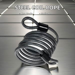 Cuerda trenzada de doble bucle, cubierta de plástico, herramienta de montaje colgante, corte soldado, <span class=keywords><strong>Cable</strong></span> recubierto de <span class=keywords><strong>acero</strong></span> de seguridad, bloqueo de equipaje, corte de alambre plano - Product Image 6