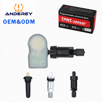 Sensor TPMS Universal Multifrecuencia ANDEREY 433/315MHz Programable, Fácil Instalación, Herramienta de Sistema de Monitoreo de Presión de Neumáticos