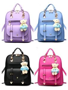 מסוגנן רוכסן pu עור נשים תרמיל גב נשים נשים רצועה כפול רצועת כתף תיק טרנד חדש אופנה נשים - Product Image 4