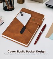 Cuaderno Agenda sin fecha Funda de cuero Pu con logotipo personalizado