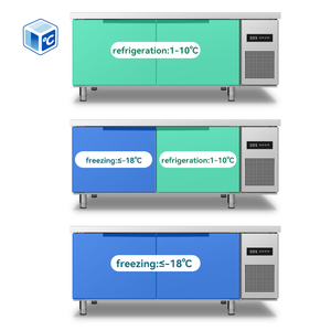 Kích thước tùy chỉnh thương mại tủ lạnh tủ đông bàn làm việc kỹ thuật số kiểm soát nhiệt độ thép không gỉ cho kinh doanh phục vụ - Product Image 3