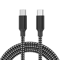 Câble de charge rapide Type C de haute qualité, câble de charge USB C vers USB C tressé en nylon PD 60W