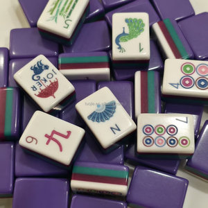 Stock 4 Layers Acrylic American <b>Mahjong</b> Tiles 160 Pcs Blue Green Pink Pearl Emerald Color <b>Mahjong</b> <b>Set</b> - Product Image 3