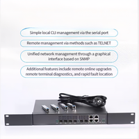 Mini OLT GPON EPON FTTH de 4 Puertos, Solución de Red LAN Cableada con Fibra Óptica, Factor de Forma SFP, POE, IP, TCP, WIFI, OUXINDA HA7304