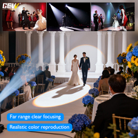 Projecteur LED de suivi électronique DMX 600W avec écran LCD, mise au point automatique et zoom, avec flight case pour scène, mariage et spectacle