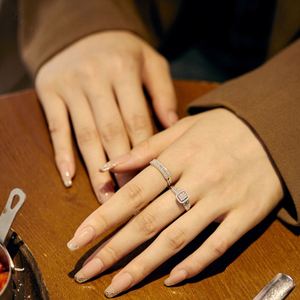 Dylam Luxury Jewelry Custom Promise Engagement 925 Sterling <b>Silver</b> <b>Stacking</b> Baguette 5A Zircon Wedding <b>Rings</b> - Product Image 3