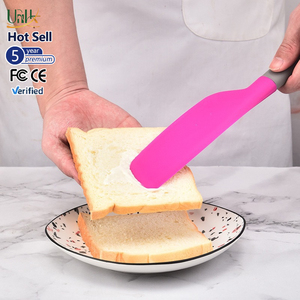 Spatule à <span class=keywords><strong>crème</strong></span> en silicone résistant à la chaleur, spatule à beurre antiadhésive, lisseur, épandeur, compatible four, compatible lave-vaisselle, pour gâteaux et pâtisseries - Product Image 3
