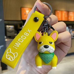 Nuevo Llavero Creativo y Adorable de Perro, Colgante para Bolsa o Coche, Muñeco 3D de PVC Suave, Llavero de Bulldog Francés - Product Image 2