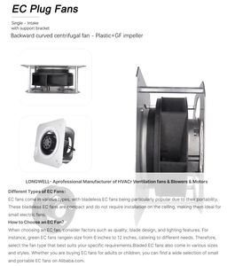 <span class=keywords><strong>Ventilateur</strong></span> centrifuge EC LONGWELL 190 mm, série à faible bruit, petit <span class=keywords><strong>ventilateur</strong></span> centrifuge industriel OEM, <span class=keywords><strong>ventilateur</strong></span> centrifuge EC à pales courbées vers l'arrière - Product Image 4