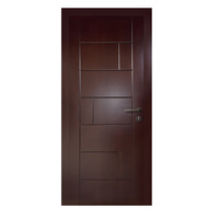 Porte intérieure en bois massif de noyer, porte de chambre, porte composite en bois massif silencieuse, ensemble complet de portes peintes