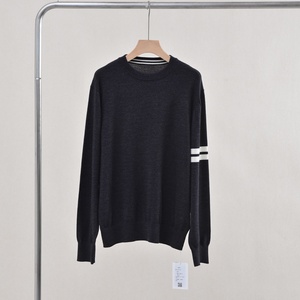 เสื้อสเวตเตอร์ไหมพรมผู้ชาย ปิร่ง 12 เข็ม 2/30 37.5 องศา ควบคุมอุณหภูมิคงที่ สำหรับฤดูหนาว สไตล์ลำลองทางธุรกิจ ตัดเย็บแบบคอนทราสต์ - Product Image 2