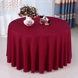 Woven Europe Style Polyester <b>Round</b> Wedding <b>Tablecloth</b> Solid Color Durable Banquet Party Hotel Restaurant <b>Christmas</b> Decor - Product Image 4