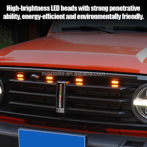 กระจังหน้ากันน้ำสีเหลือง ABS ความสว่างสูงไฟ LED สำหรับ300ถัง GWM - Product Image 4