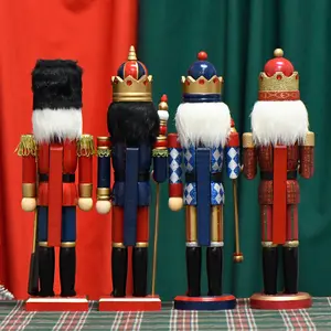 2024 Schlussverkauf handgefertigter hölzerner Nusskratzer Soldaten vibrantes Festdekor für Weihnachtsdekoration und Geschenke