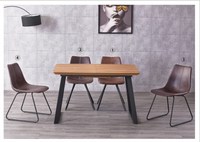Chaise de salle à manger extensible de haute qualité, design italien moderne, en cuir PU, panneau MDF, métal, pour salon et cuisine