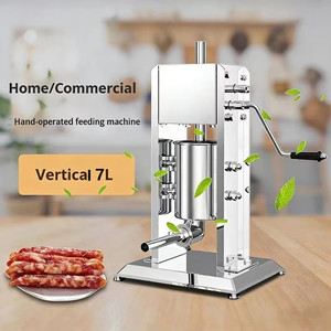 Remplisseuse à saucisses manuelle verticale en acier inoxydable 7L pour viande, porc, bœuf, poulet, saucisses, <span class=keywords><strong>jambon</strong></span>, hot-dogs et saucisses - Product Image 2