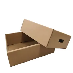 custom biodegradable corrugated cardboard paper kraft foldable shipping packaging gift box space for men shoes