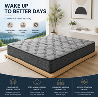 Matelas matelassé de luxe minimaliste personnalisé en gros avec système de soutien multicouche, tissu respirant et bois écologique