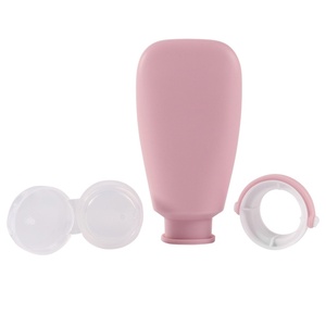 Leak Proof 3 oz Colorful Reusable <b>Silicone</b> Shampoo Container Squeeze Bottle 90ml for Travel with Custom Print Logo - Product Image 5