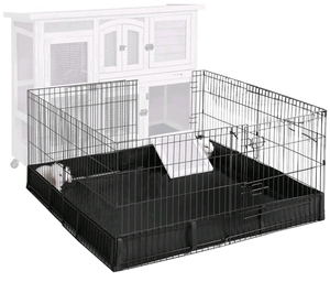 Corralito plegable y portátil para Conejitos, corralito pequeño para mascotas con suelo, Petlife, corralito para perros/conejos, jaula para perros, VALLA DE Metal para mascotas con almohadilla - Product Image 1