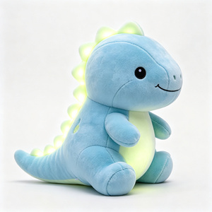 Peluche de dinosaure lumineuse sans piles, vente en gros OEM personnalisée, jouet doux pour enfant, compagnon de sommeil nocturne - Product Image 4